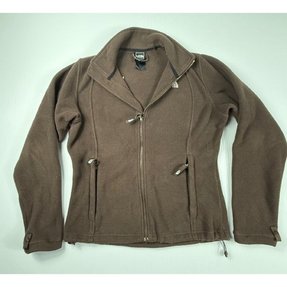 The North Face Fleece Jacket Full Zip Pockets Brown Outdoors Womens S
